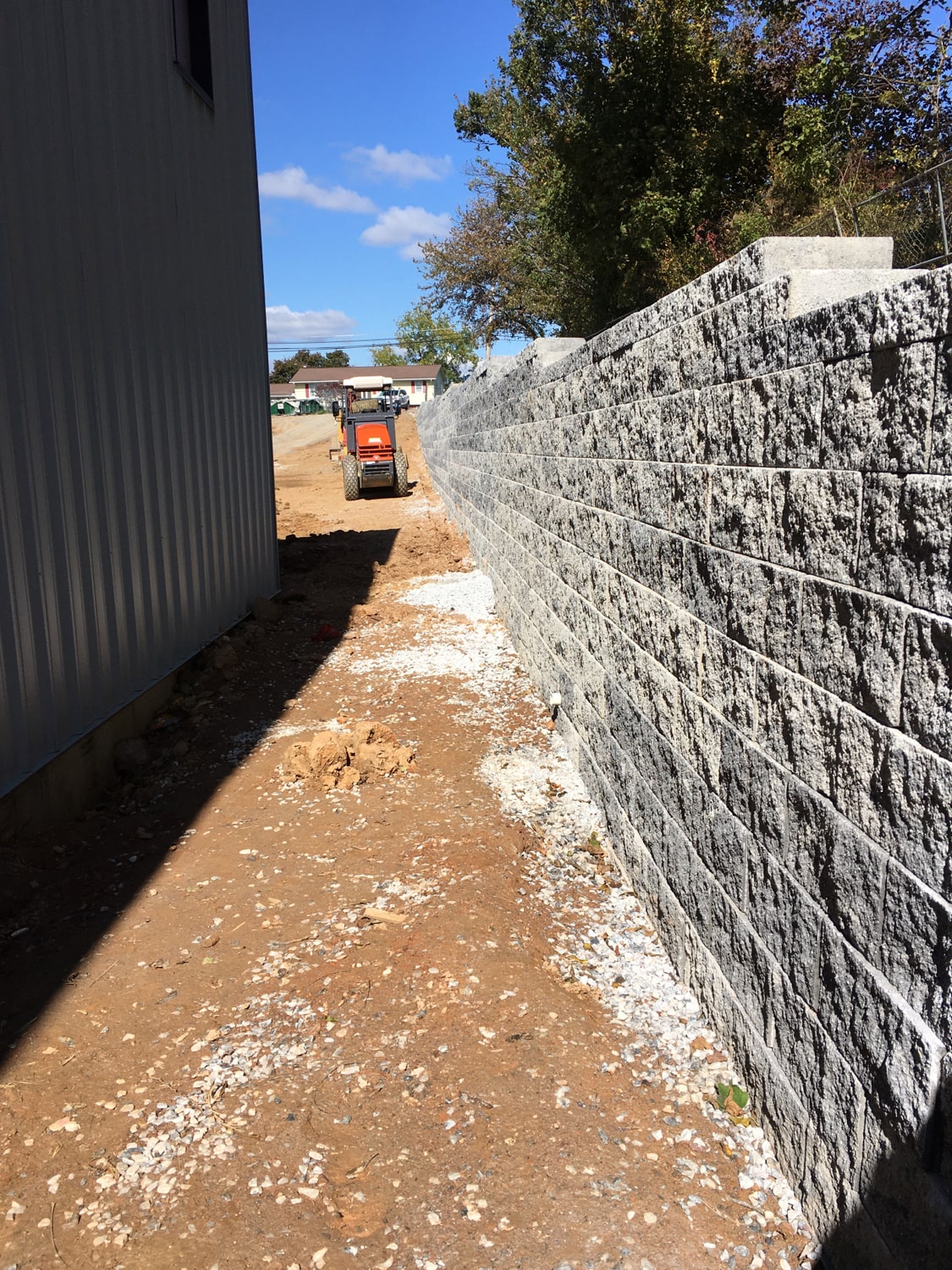 retaining wall install