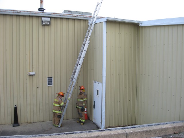 Probie Ladder Training, 04-08-2008.  Setting the proper angle.