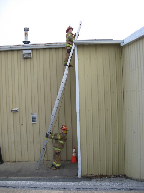 Probie Ladder Training, 04-08-2008.  Looking down on creation.