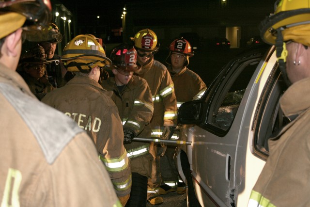 Extrication from a vehicle with a fiberglass body, 10-03-2007.