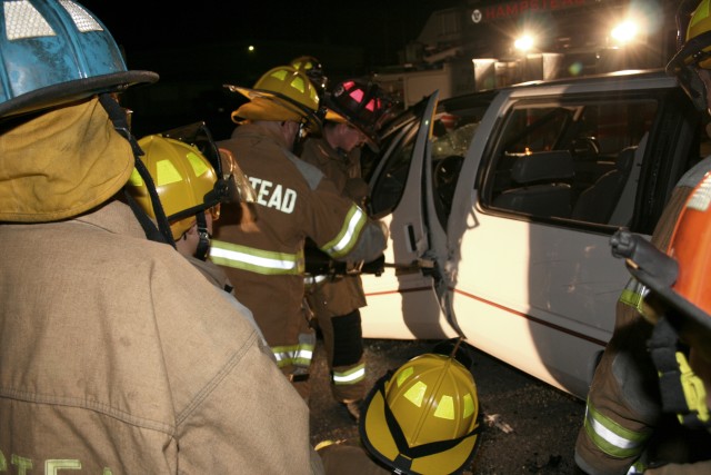 Extrication from a vehicle with a fiberglass body, 10-03-2007.