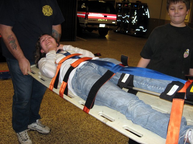Basic First Aid, 2008.  Hope they don't drop her.