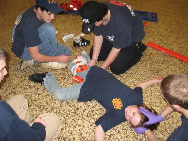 Basic First Aid, 2008.  Applying what they learned without instructor supervision.