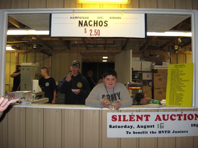 Carnival, 2008 at the Nachos and Silent Auction Stand