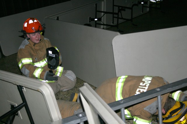 Search and Rescue, 2008.  Going through an obstacle.
