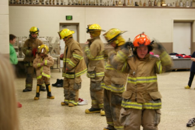 Donning turnout gear race, 2008.