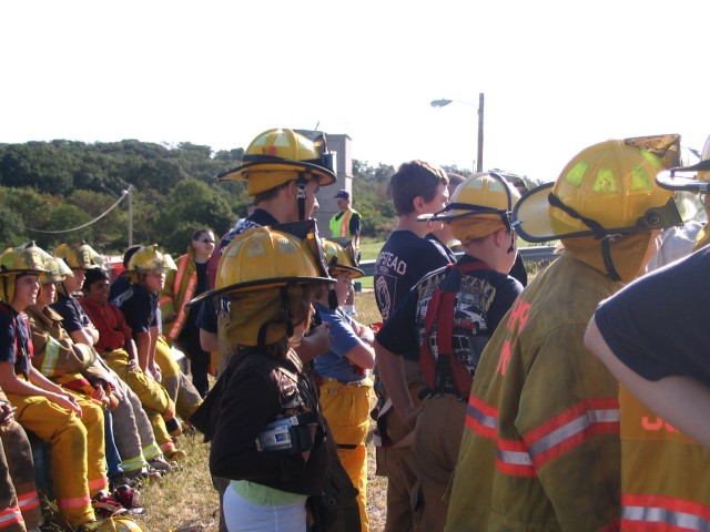 Juniors Day, 09-20-2008. Rappelling training - receiving instruction.