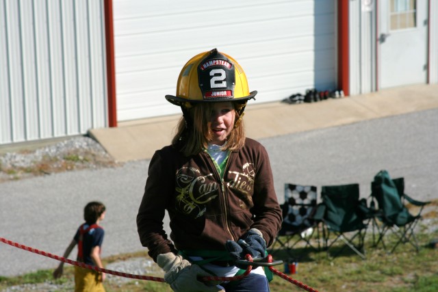 Juniors Day, 09-20-2008.  Rappelling training - first time.