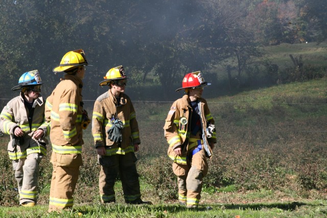 Westminster House Burn Training, 10-19-2008.  Watching and learning.