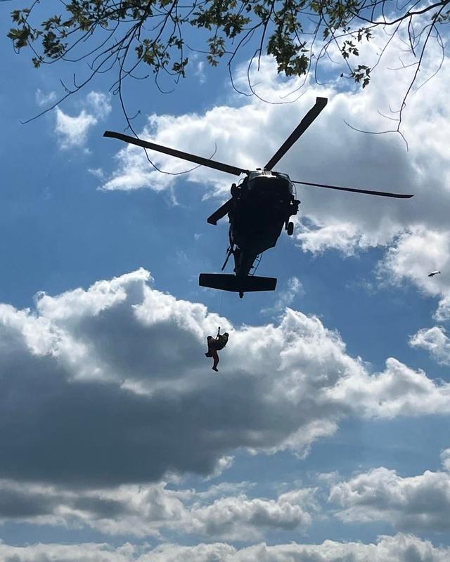 Training Hoist Evolutions from an MD Air National Guard Blackhawk helicopter 